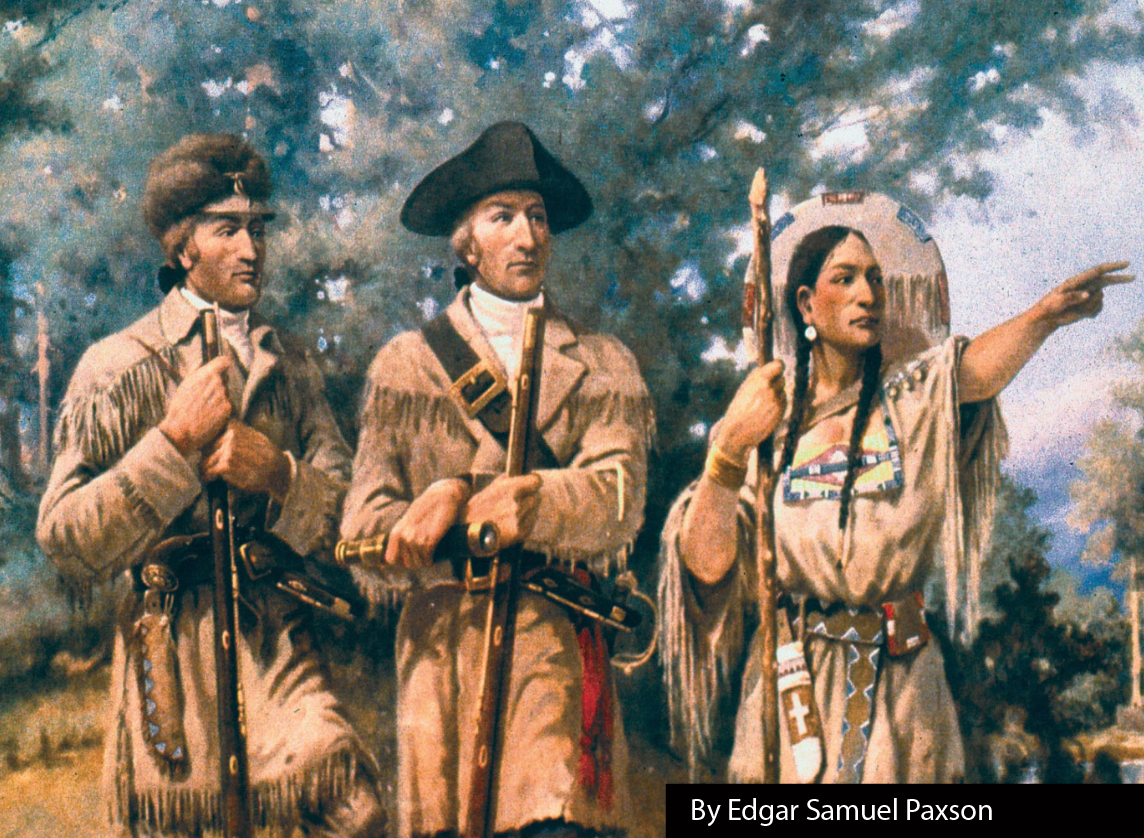 lewis and clark and sacagawea coloring page