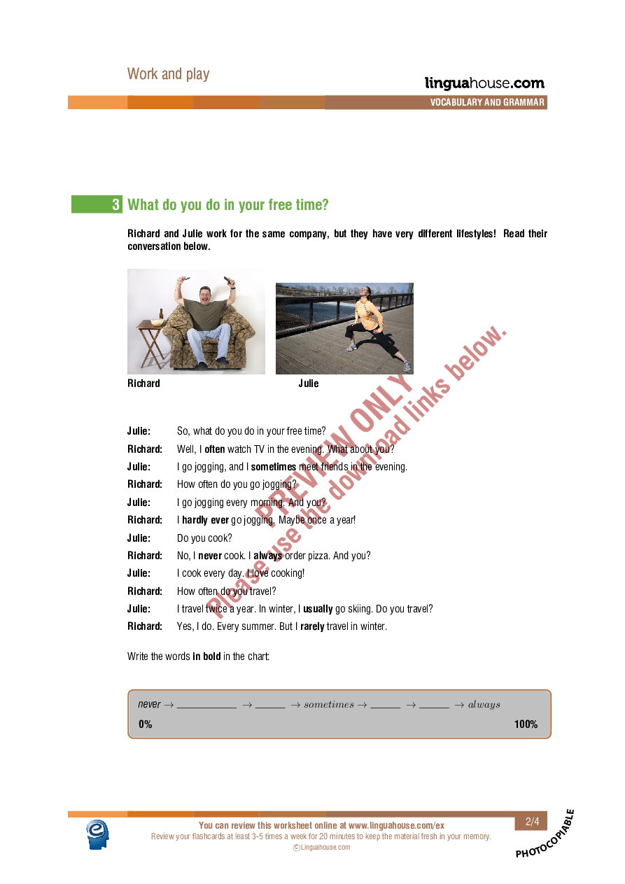 Work And Play American English Elementary Group Worksheet